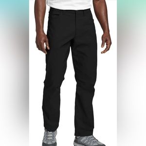 NWT Eddie Bauer Hiking Pants Men 38 x 30 Black Stretch Nylon Trek Tech Guide